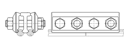 КС-047-1 (КС-328) Зажим стыковой шунтовой